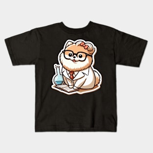 Pomeranian Scientist Kids T-Shirt